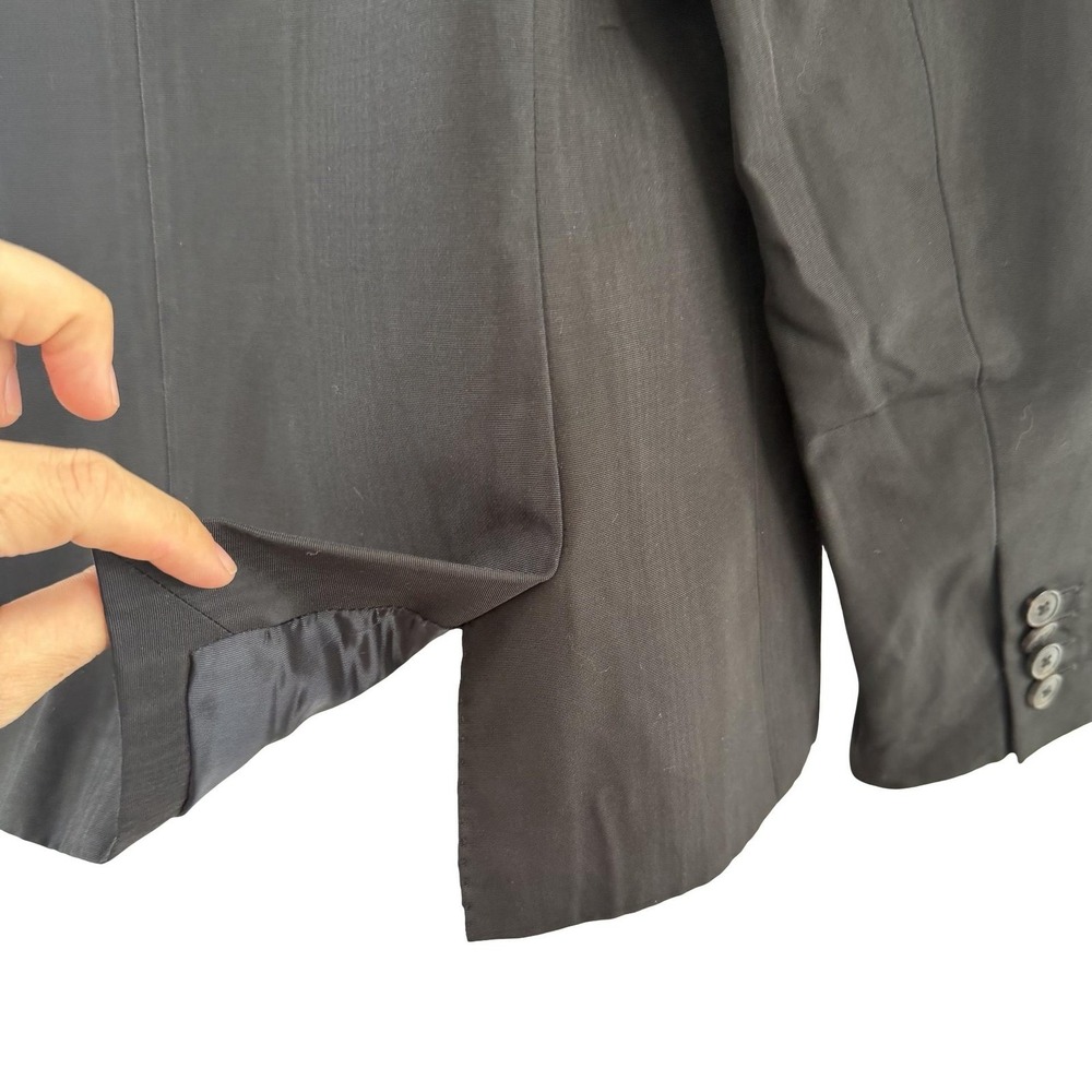 Dries Van Noten Blazer Womens 44 US 8 Black Subtle Pattern Sheen Tailored Jacket - Picture 9 of 16